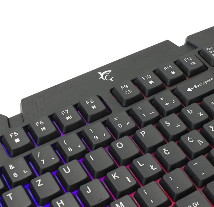 Membraninė Žaidimų klaviatūra White Shark Dakota, Rainbow LED pašvietimas, US išdėstymas