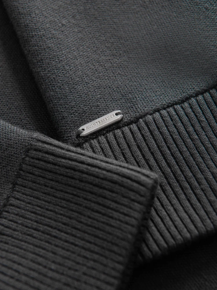 Men's plain zip sweater - graphite V2 OM-SWZS-0146