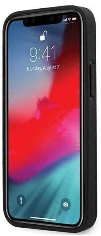 Mercedes MEHCP12SMULBK Apple iPhone 12 mini 5,4″ juodos spalvos kietas dėklas Wave Line