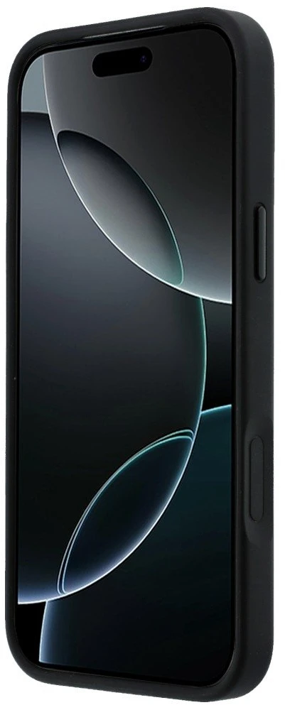 Mercedes PU Leather 3D MagSafe dėklas skirtas Apple iPhone 17 Pro juodos spalvos