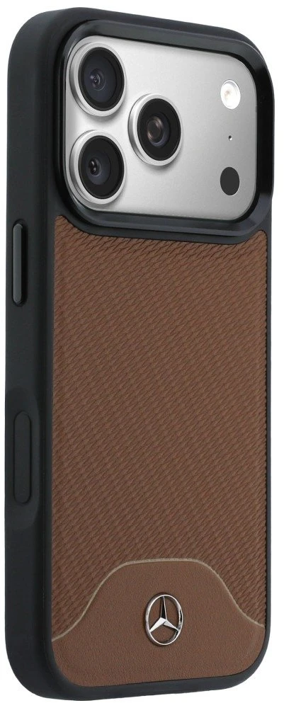 Mercedes-Benz „Leather Wood Effect and Curve“ dėklas su MagSafe, skirtas iPhone 17 Pro Max