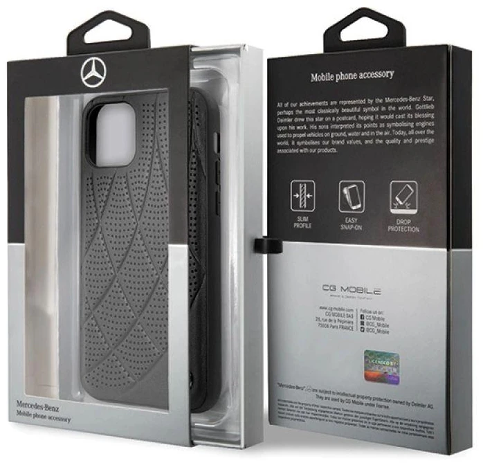 Apple iPhone 12 Mini Mercedes dėklas Bow Line (MEHCP12SDIQBK) juodos spalvos
