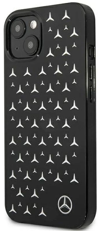 Mercedes MEHCP13SESPBK Apple iPhone 13 mini 5,4″ juodos spalvos kietas dėklas Sidabrinis Stars Pattern