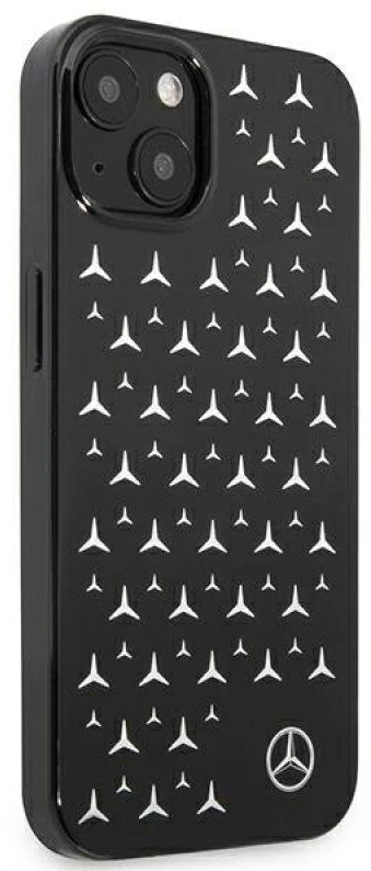Mercedes MEHCP13SESPBK Apple iPhone 13 mini 5,4″ juodos spalvos kietas dėklas Sidabrinis Stars Pattern