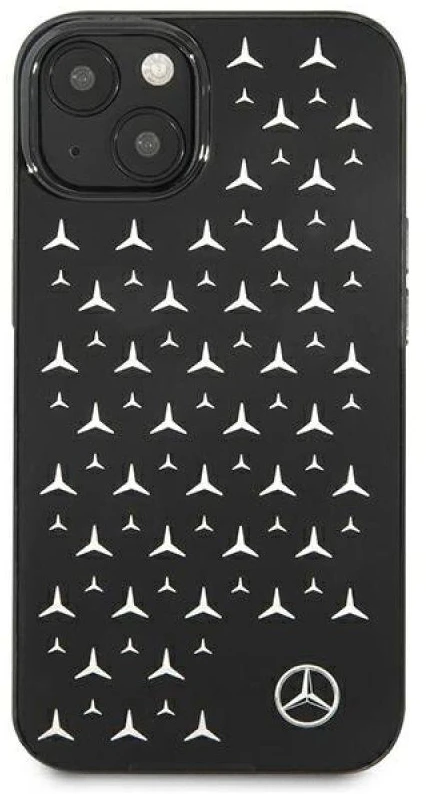 Mercedes MEHCP13SESPBK Apple iPhone 13 mini 5,4″ juodos spalvos kietas dėklas Sidabrinis Stars Pattern