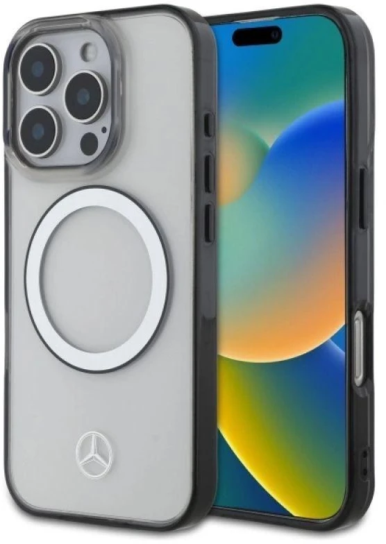 Mercedes MEHMP16X23HUOKC Apple iPhone 16 Pro Max 6.9″ skaidrus kietas dėklas Printed logo MagSafe