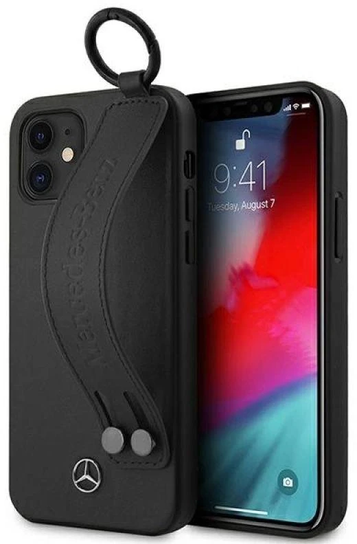 Dėklas Mercedes MEHCP12SLSSBK Apple iPhone 12 mini 5,4″ juodos spalvos hardcase Strap Line