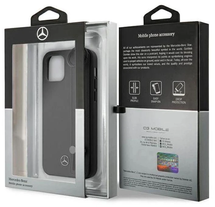 Dėklas Mercedes MEHCP12SLSSBK Apple iPhone 12 mini 5,4″ juodos spalvos hardcase Strap Line