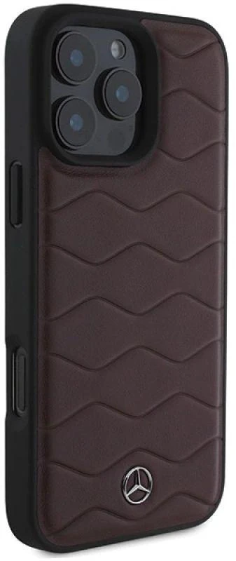 Mercedes MEHCP16X23RWRSR Apple iPhone 16 Pro Max 6.9″ red kietas dėklas MB Waves Leather