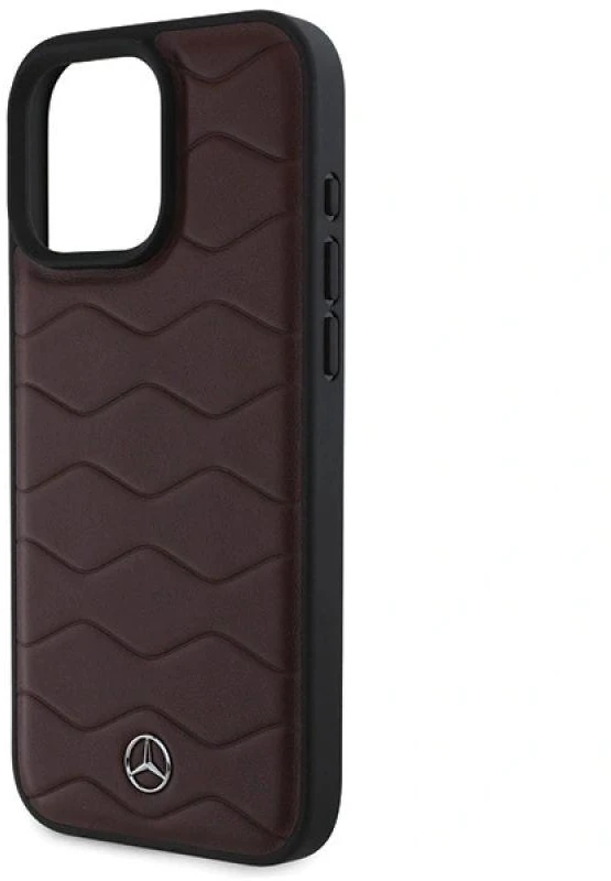 Mercedes MEHCP16X23RWRSR iPhone 16 Pro Max 6,9" raudonas kietas dėklas MB Waves Leather