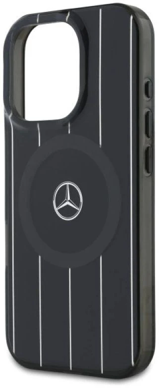 Mercedes MB Double Layer Crossed Lines MagSafe Apple iPhone 16 Pro Case - dėklas telefonui juodos spalvos