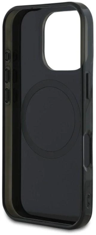 Mercedes MB Double Layer Crossed Lines MagSafe Apple iPhone 16 Pro Case - dėklas telefonui juodos spalvos