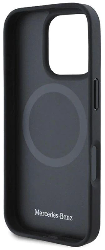 Mercedes MEHMP16L23RBGVR Apple iPhone 16 Pro 6.3″ red kietas dėklas MB Wood Imitation Leather MagSafe