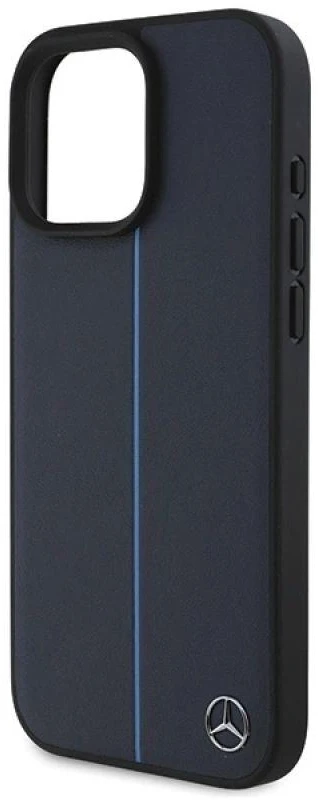 Mercedes MEHMP16X23RURBV Apple iPhone 16 Pro Max 6.9″ navy kietas dėklas MB Mėlyna Line Leather MagSafe