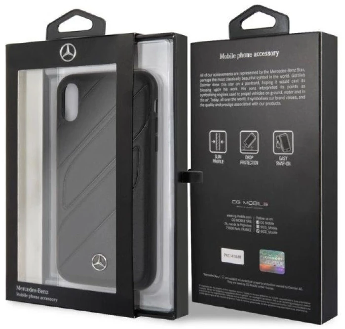 Mercedes MEHCI61THLBK Apple iPhone XR juodos spalvos kietas dėklas New Organic I