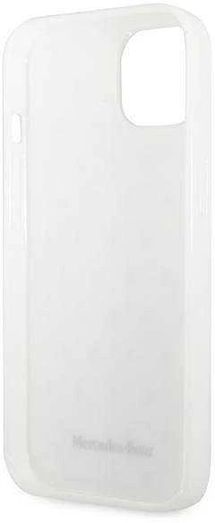 Mercedes MEHCP13MESPWH Apple iPhone 13 / 14 / 15 6,1″ baltos spalvos kietas dėklas Sidabrinis Stars Pattern