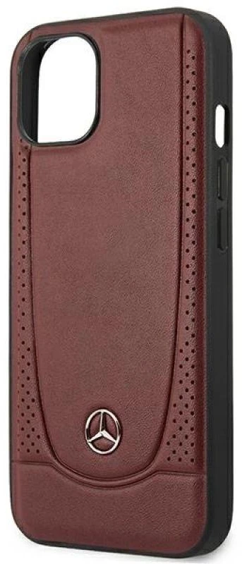 Mercedes MEHCP15SARMRE Apple iPhone 15 / 14 / 13 6.1″ Raudona kietas dėklas Leather Urban Bengale