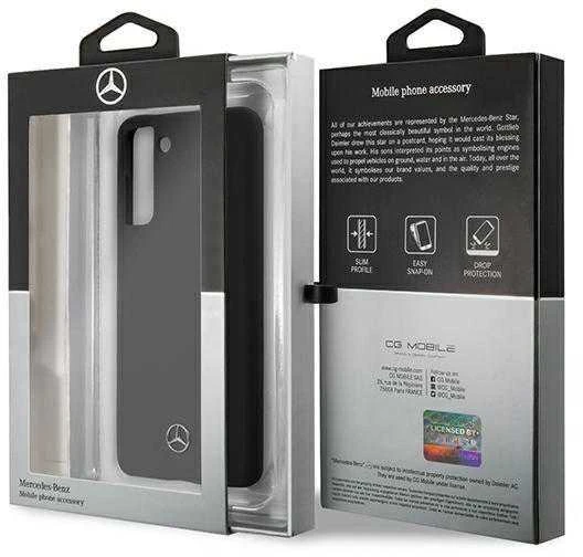 Mercedes MEHCS21MSILBK S21+ G996 juodos spalvos kietas dėklas Silicone Line
