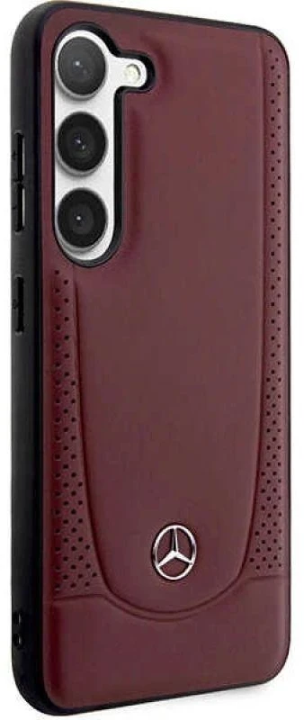 Mercedes MEHCS23MARMRE S23+ S916 Raudona kietas dėklas Leather Urban Bengale