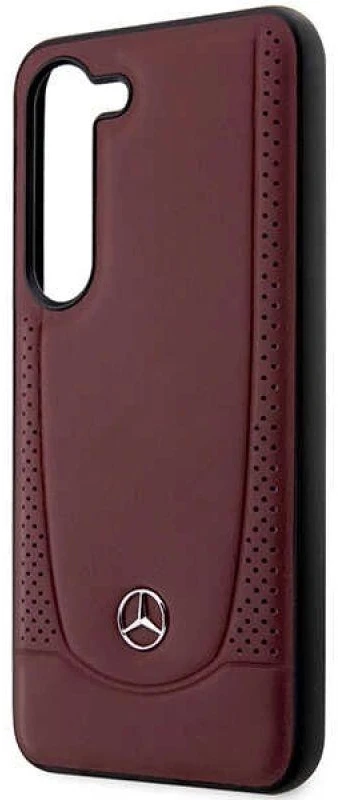 Mercedes MEHCS23MARMRE S23+ S916 Raudona kietas dėklas Leather Urban Bengale