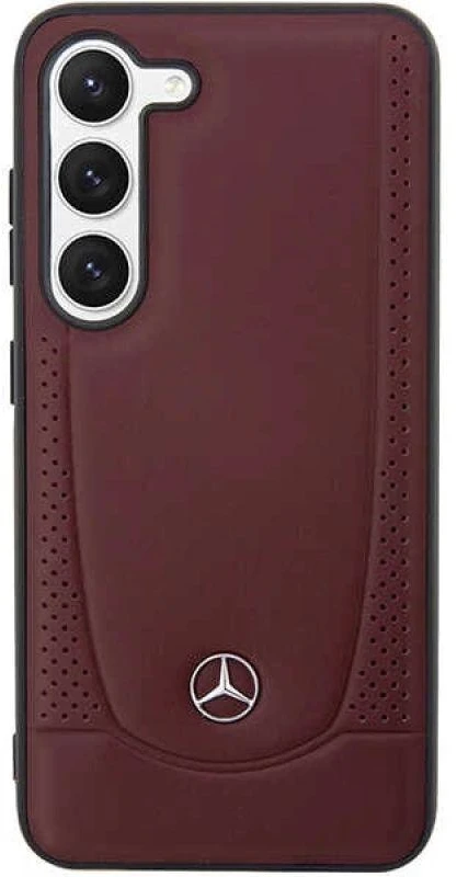 Mercedes MEHCS23MARMRE S23+ S916 Raudona kietas dėklas Leather Urban Bengale