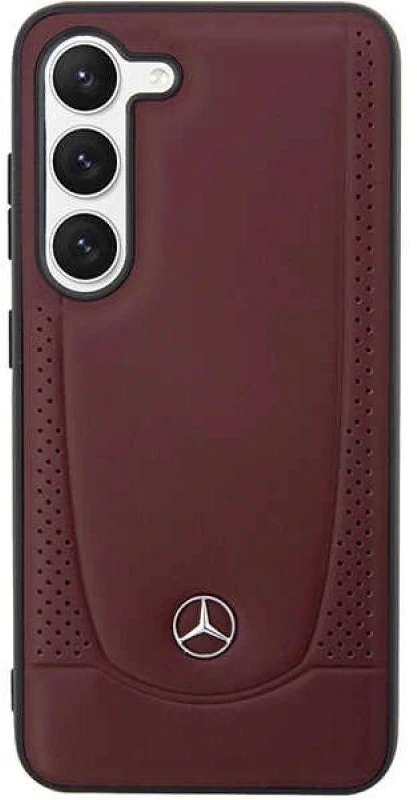 Mercedes MEHCS23SARMRE S23 S911 Raudona kietas dėklas Leather Urban Bengale
