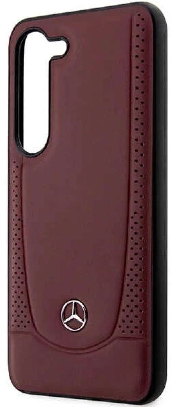 Mercedes MEHCS23SARMRE S23 S911 Raudona kietas dėklas Leather Urban Bengale