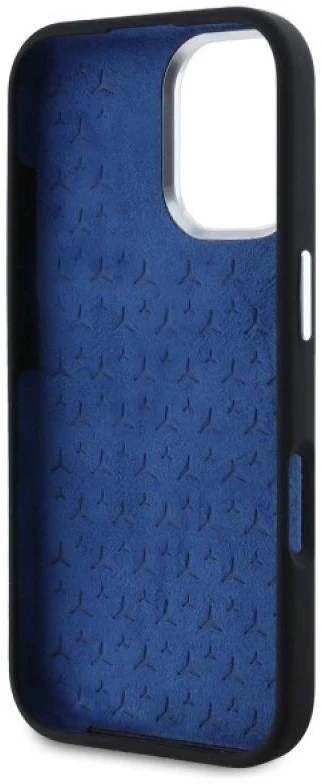 Mercedes MEHMP16S23SUTTK Apple iPhone 16 6.1″ juodos spalvos kietas dėklas Silicone Tonal Logo MagSafe