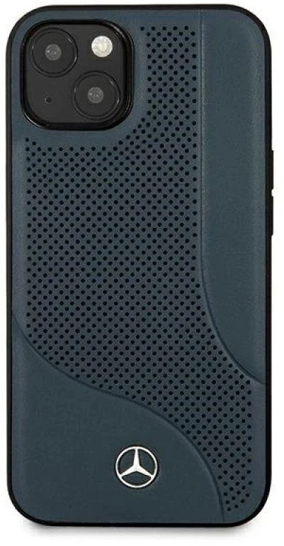 Mercedes MEHCP13SCDONA Apple iPhone 13 mini 5,4″ navy kietas dėklas Leather Perforated Area