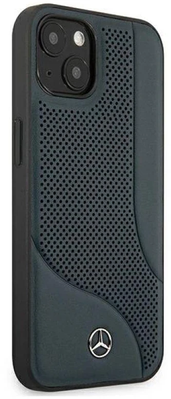 Mercedes MEHCP13SCDONA Apple iPhone 13 mini 5,4″ navy kietas dėklas Leather Perforated Area