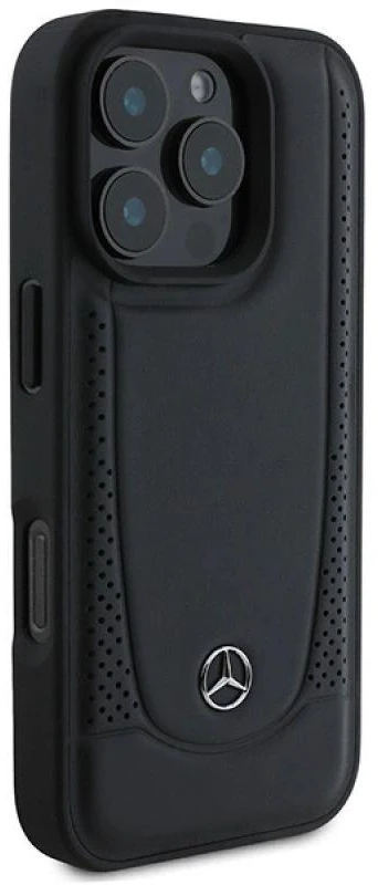 Mercedes MEHCP16XARMBK Apple iPhone 16 Pro Max 6.9″ juoda/juodos spalvos kietas dėklas Leather Urban