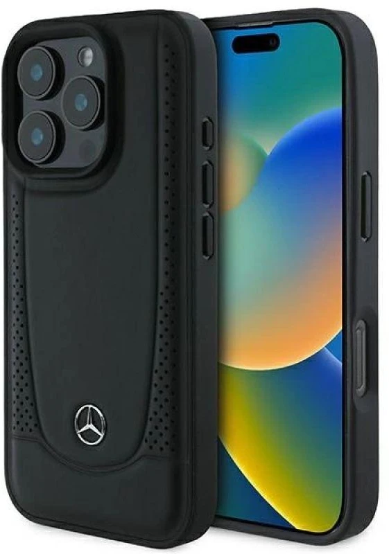 Mercedes MEHCP16XARMBK Apple iPhone 16 Pro Max 6.9″ juoda/juodos spalvos kietas dėklas Leather Urban