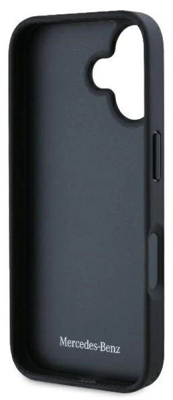 Karl Lagerfeld Mercedes MEHCP16MARMBK Apple iPhone 16 Plus 6.7″ juoda/juodos spalvos kietas dėklas Leather Urban