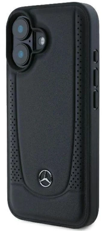 Karl Lagerfeld Mercedes MEHCP16MARMBK Apple iPhone 16 Plus 6.7″ juoda/juodos spalvos kietas dėklas Leather Urban