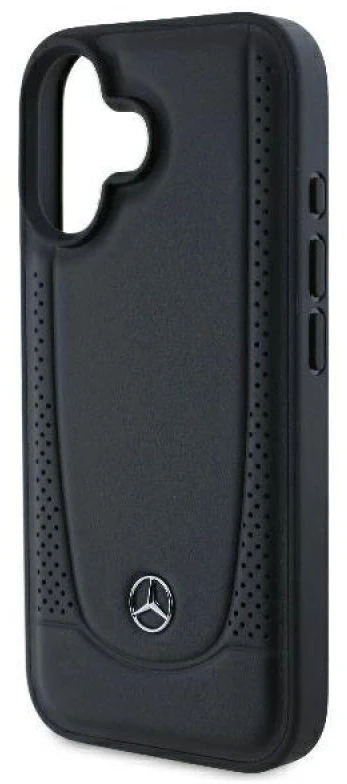 Karl Lagerfeld Mercedes MEHCP16MARMBK Apple iPhone 16 Plus 6.7″ juoda/juodos spalvos kietas dėklas Leather Urban