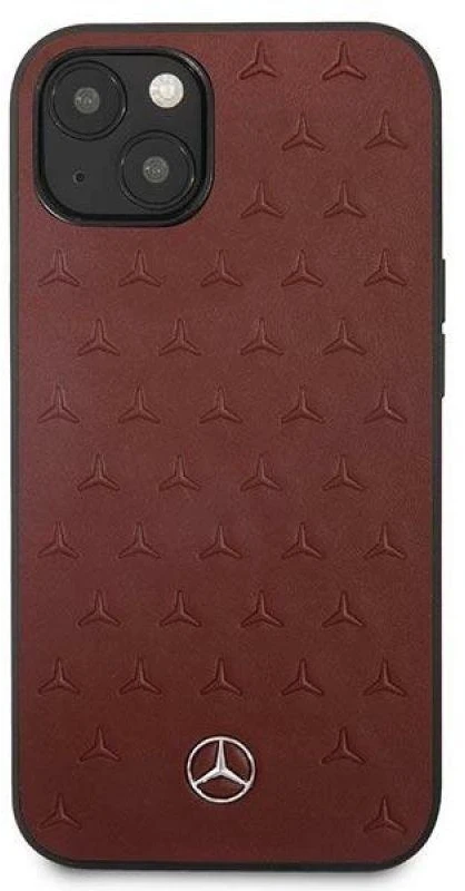 Mercedes MEHCP13SPSQRE Apple iPhone 13 mini 5,4″ red kietas dėklas Leather Stars Pattern