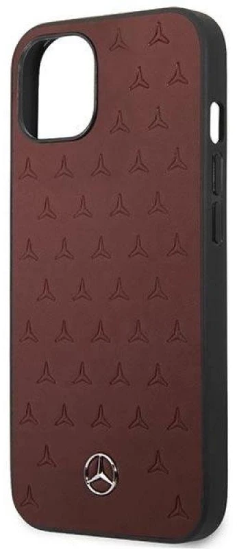 Mercedes MEHCP13SPSQRE Apple iPhone 13 mini 5,4″ red kietas dėklas Leather Stars Pattern