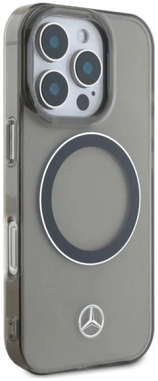 Mercedes MEHMP16X23HUOSK Apple iPhone 16 Pro Max 6.9" dėklas telefonui sidabro spalvos Ring MagSafe