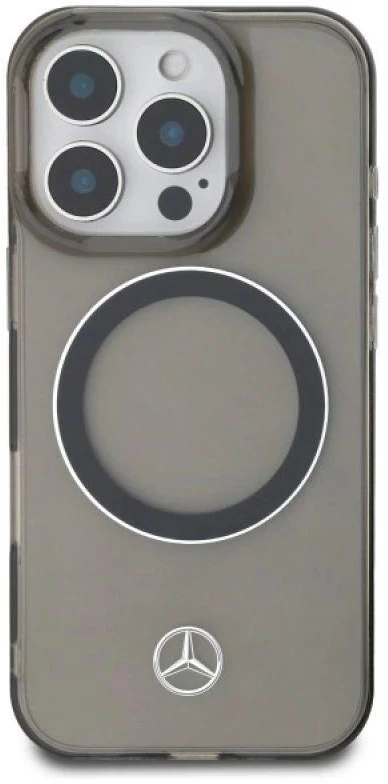 Mercedes MEHMP16L23HUOSK Apple iPhone 16 Pro 6.3" dėklas telefonui juodos spalvos dėklas telefonui sidabro spalvos Ring MagSafe