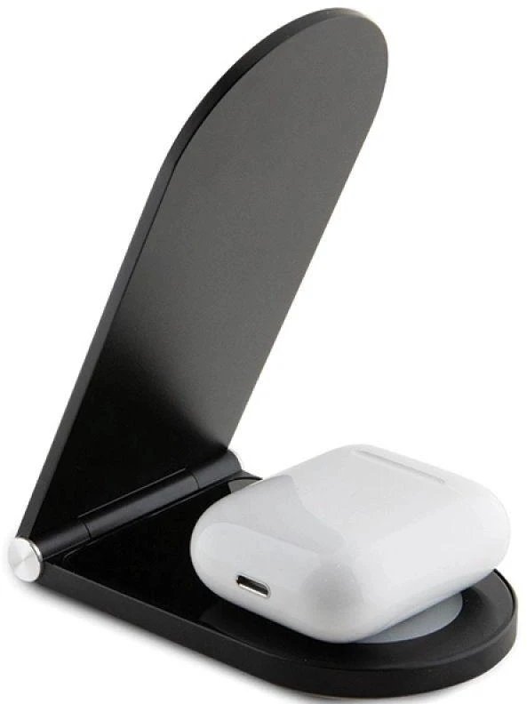 Mercedes Foldable Belaidis įkroviklis 2-in-1 MEMFBGSLK 15W juodos spalvos Sidabrinis Star MagSafe