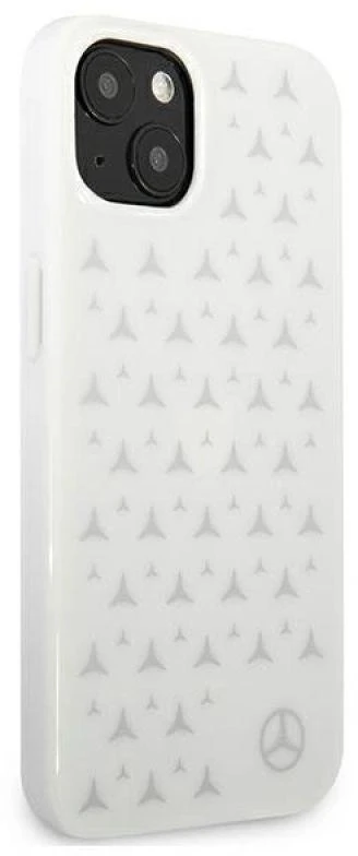 Mercedes MEHCP13SESPWH Apple iPhone 13 mini 5,4″ baltos spalvos kietas dėklas Sidabrinis Stars Pattern
