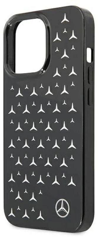 Mercedes MEHCP13LESPBK Apple iPhone 13 Pro / 13 6,1″ juodos spalvos kietas dėklas Sidabrinis Stars Pattern