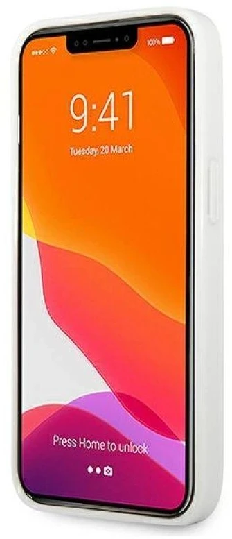 Mercedes MEHCP13MESPWH Apple iPhone 13 / 14 / 15 6,1″ baltos spalvos kietas dėklas Sidabrinis Stars Pattern