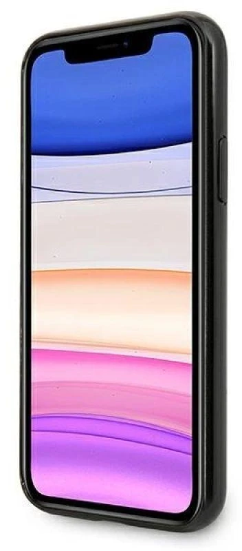 Mercedes MEHCN61ESPBK Apple iPhone 11 6,1″/ Xr juodos spalvos kietas dėklas Sidabrinis Stars Pattern