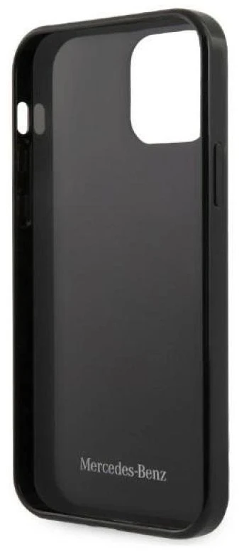 Mercedes MEHCP12LESPBK Apple iPhone 12 Pro Max 6,7″ juodos spalvos kietas dėklas Sidabrinis Stars Pattern