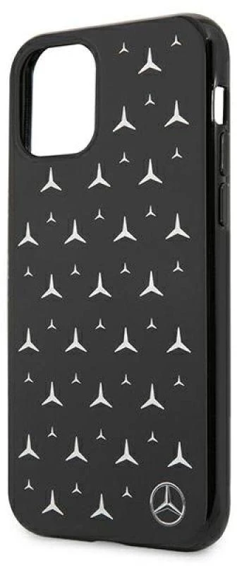 Mercedes MEHCN61ESPBK Apple iPhone 11 6,1″/ Xr juodos spalvos kietas dėklas Sidabrinis Stars Pattern