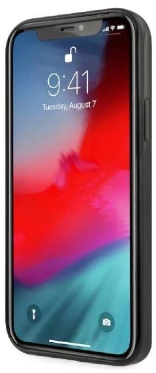 Mercedes MEHCP12LESPBK Apple iPhone 12 Pro Max 6,7″ juodos spalvos kietas dėklas Sidabrinis Stars Pattern