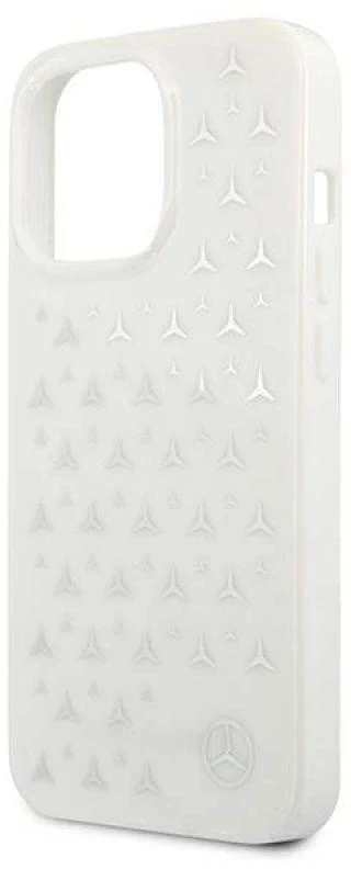 Mercedes MEHCP13LESPWH Apple iPhone 13 Pro/ 13 6,1″ baltos spalvos kietas dėklas Sidabrinis Stars Pattern