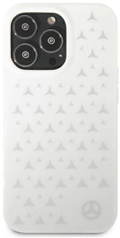 Mercedes MEHCP13LESPWH Apple iPhone 13 Pro/ 13 6,1″ baltos spalvos kietas dėklas Sidabrinis Stars Pattern
