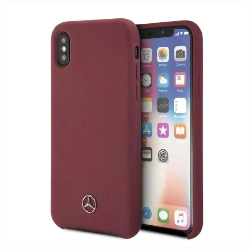 Mercedes MEHCPXSILRE Apple iPhone X/ Xskietas dėklas red